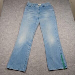 Vintage Forenza Jeans Womens 8 Light Wash Bootcut Ankle Zip 90s Y2K Denim